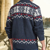 Classic Nordic Fair Isle Crew Neck Long Sleeve Men Christmas Sweater